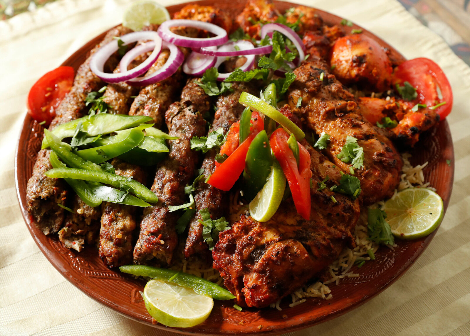 Tandoori family platter at at Clay Handi